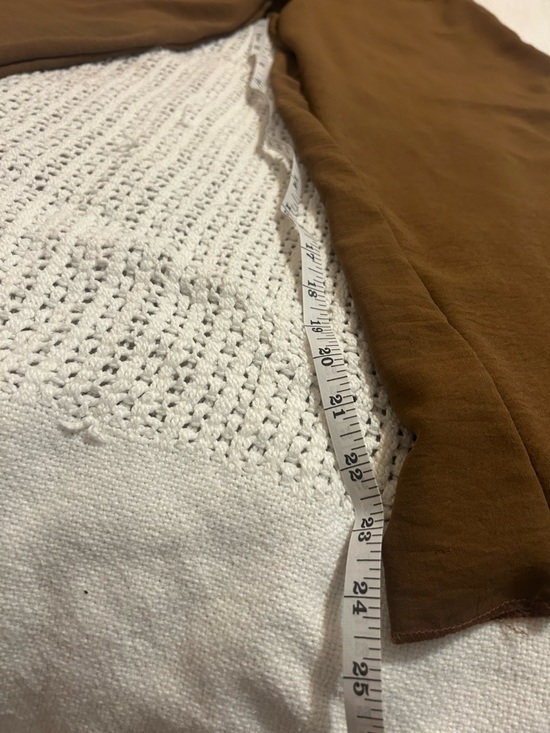 Women’s Wide-Leg Drawstring Pants in Camel Brown Size M-L - Picture 5 of 6